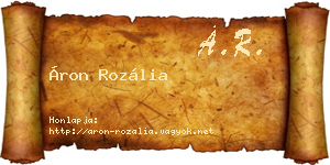 Áron Rozália névjegykártya