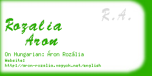 rozalia aron business card