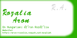 rozalia aron business card